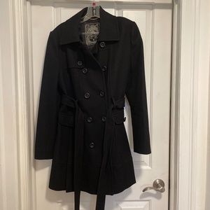 Black wool coat